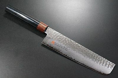 Japanese SETO ISEYA Hammered Damascus VG10 Nakiri Kitchen Knife 180mm Japan I-6 - Fresh Stock Dated December 2025
