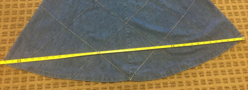 Vintage 1970s Denim Blue Jean Flare Skirt Hippy Boho Prairie Classic SM - Fresh Stock Dated March 2026