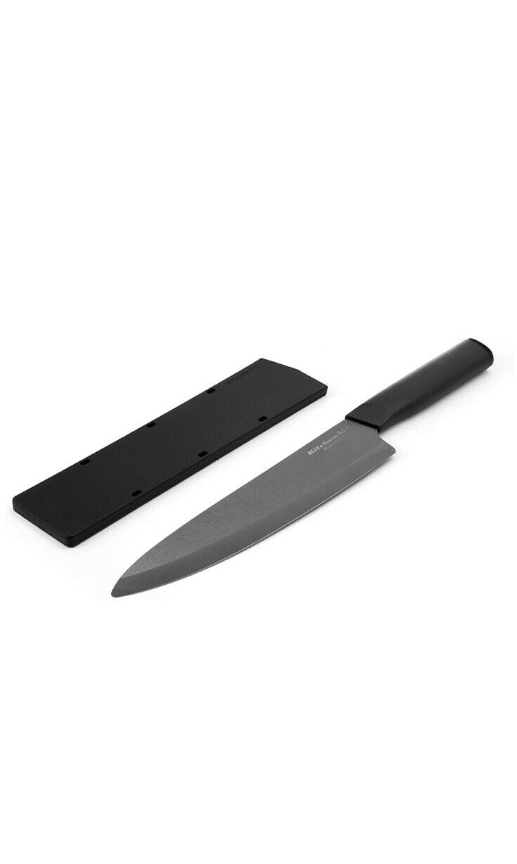 New KitchenAid Black 8 Inch Ceramic Stays Sharp 10 x Longer Chef's Knife - Fresh Stock Dated December 2025