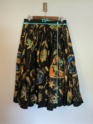 Vintage 50s Circle Skirt Hand Painted. 30” Waist. Beautiful! - Fresh Stock Dated February 2026