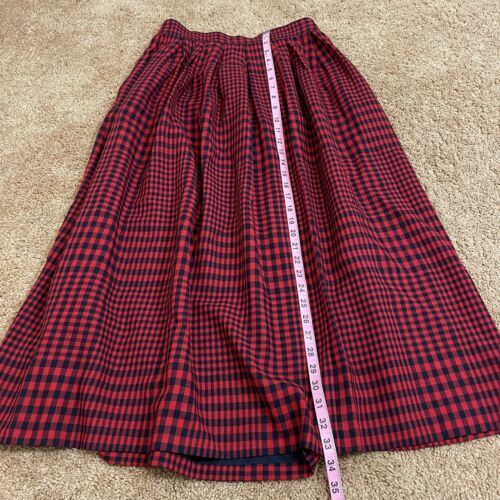 Vintage Liz Claiborne Midi Skirt Womens Sz 4 Plaid Red Black Buffalo Check - Fresh Stock Dated February 2026