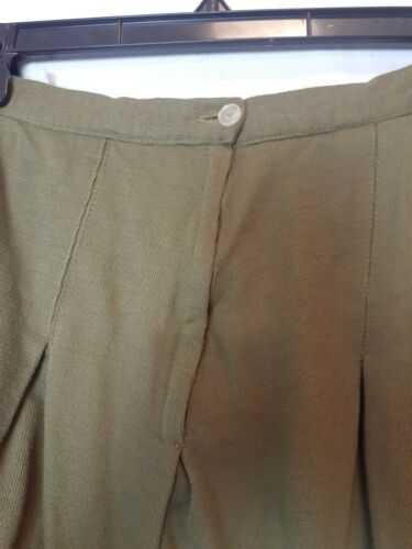 Vintage 50s Green Pleated Academia 100% Cotton Skirt - Fresh Stock Dated February 2026