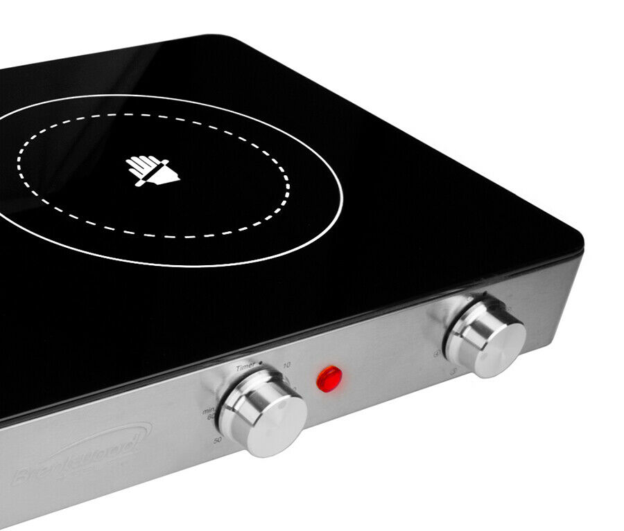 Brentwood TS-382 Double Infrared Electric Countertop Burner with Timer 120V NEW - Fresh Stock Dated December 2025