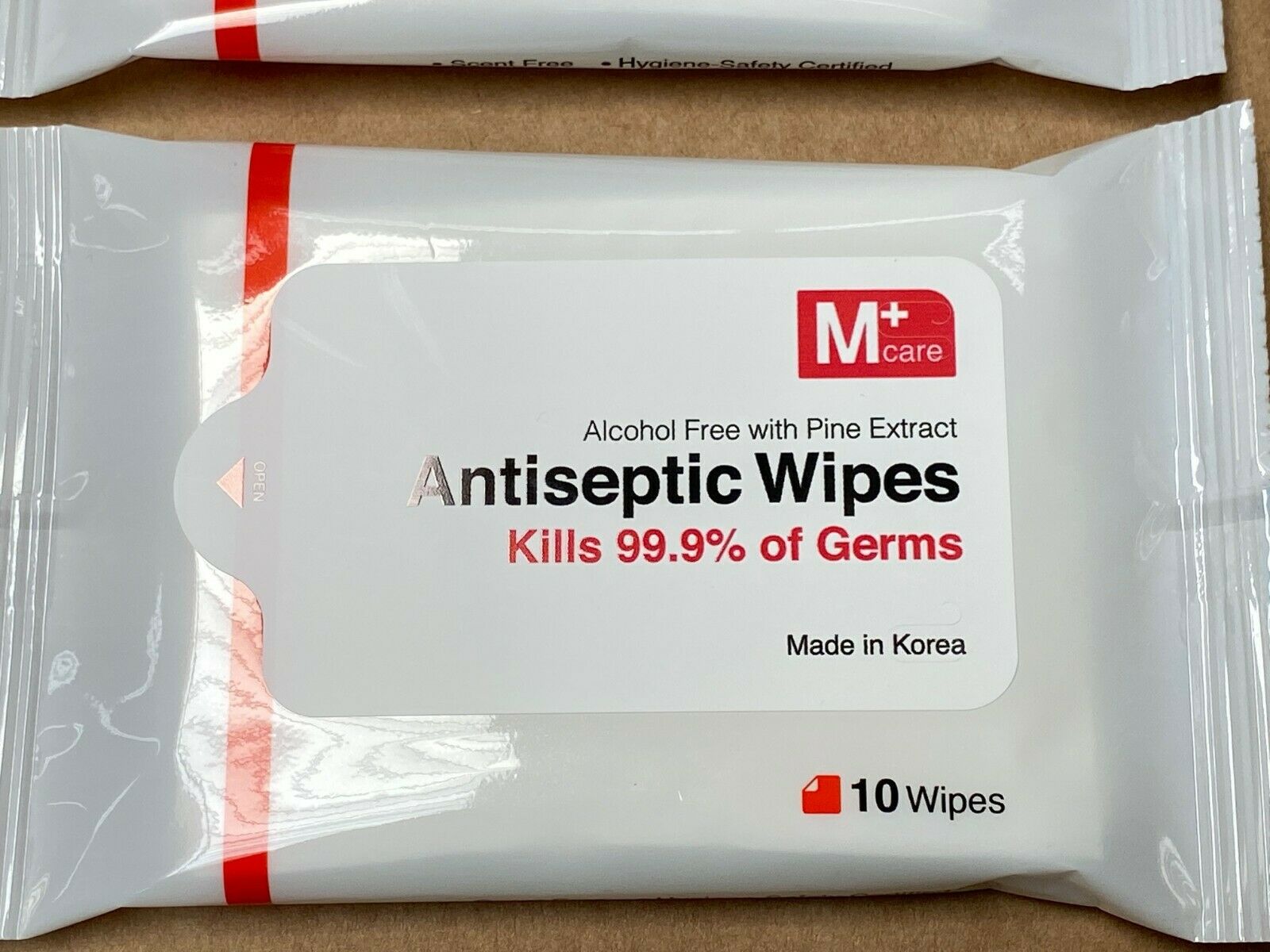 5 Pack M Plus Care Multipurpose ALCOHOL FREE Hand Sanitizing Antiseptic Wipes !! - Fresh Stock Dated February 2026