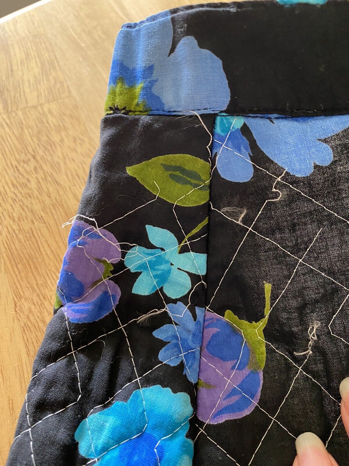 VTG 70’s Dark Floral Quilted Blanket High Waist Aline Maxi Skirt XS - Fresh Stock Dated March 2026