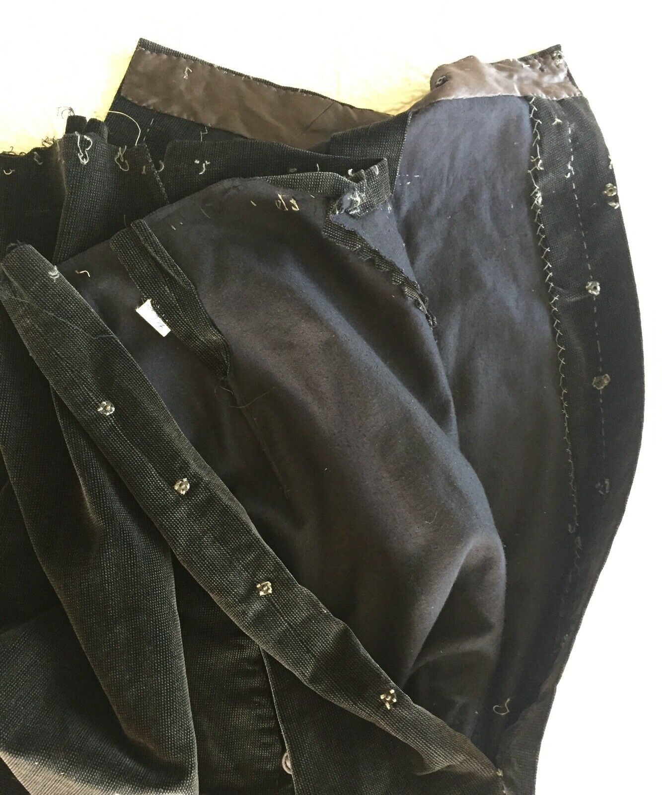 Edwardian Unfinished Dark Grey Art Deco Skirt Panel 1910s Historical Fashion M L - Fresh Stock Dated February 2026