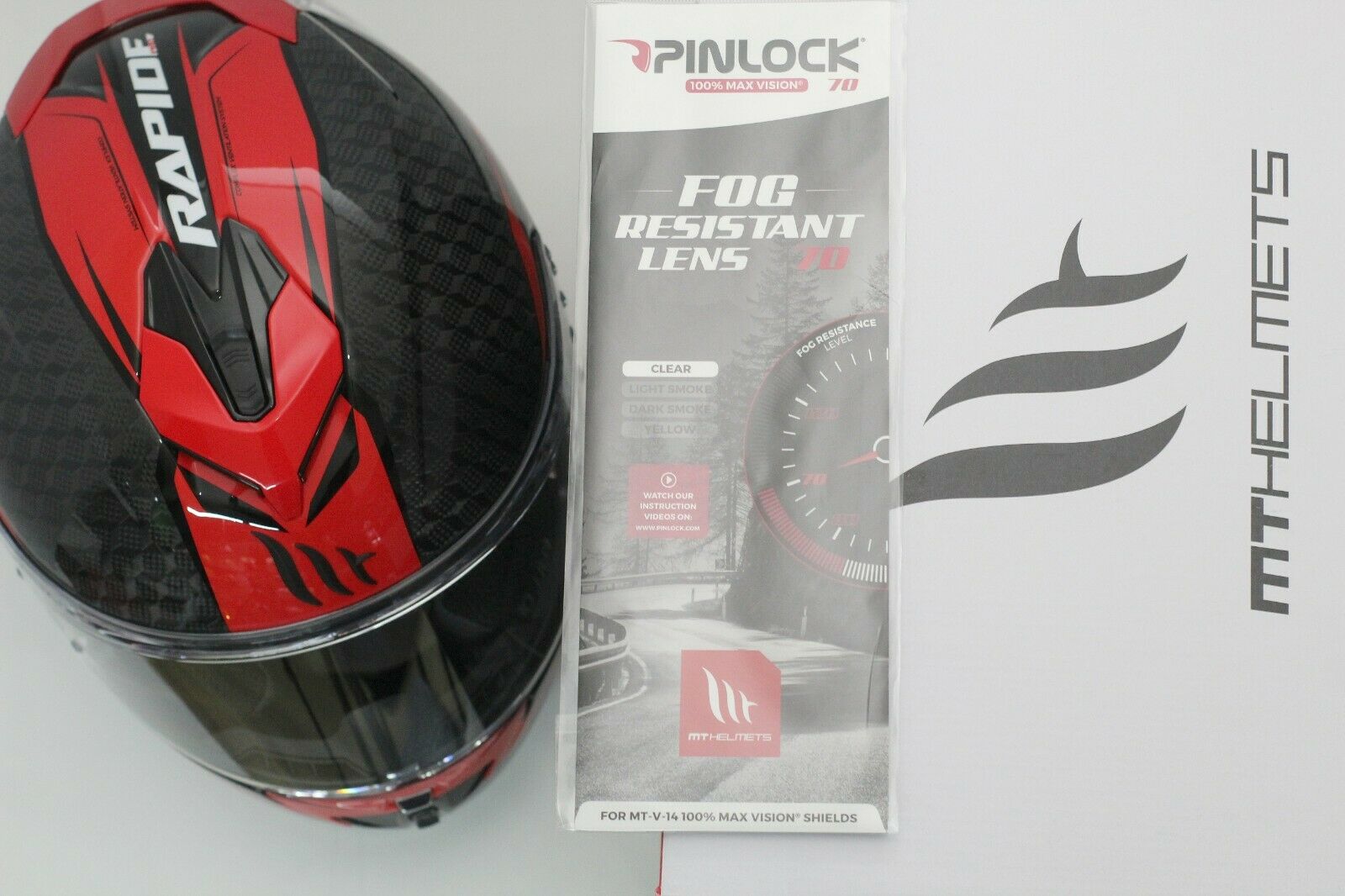 MT Helmets Rapide Pro Pinlock (Clear) (MT-V-14) - Fresh Stock Dated February 2026