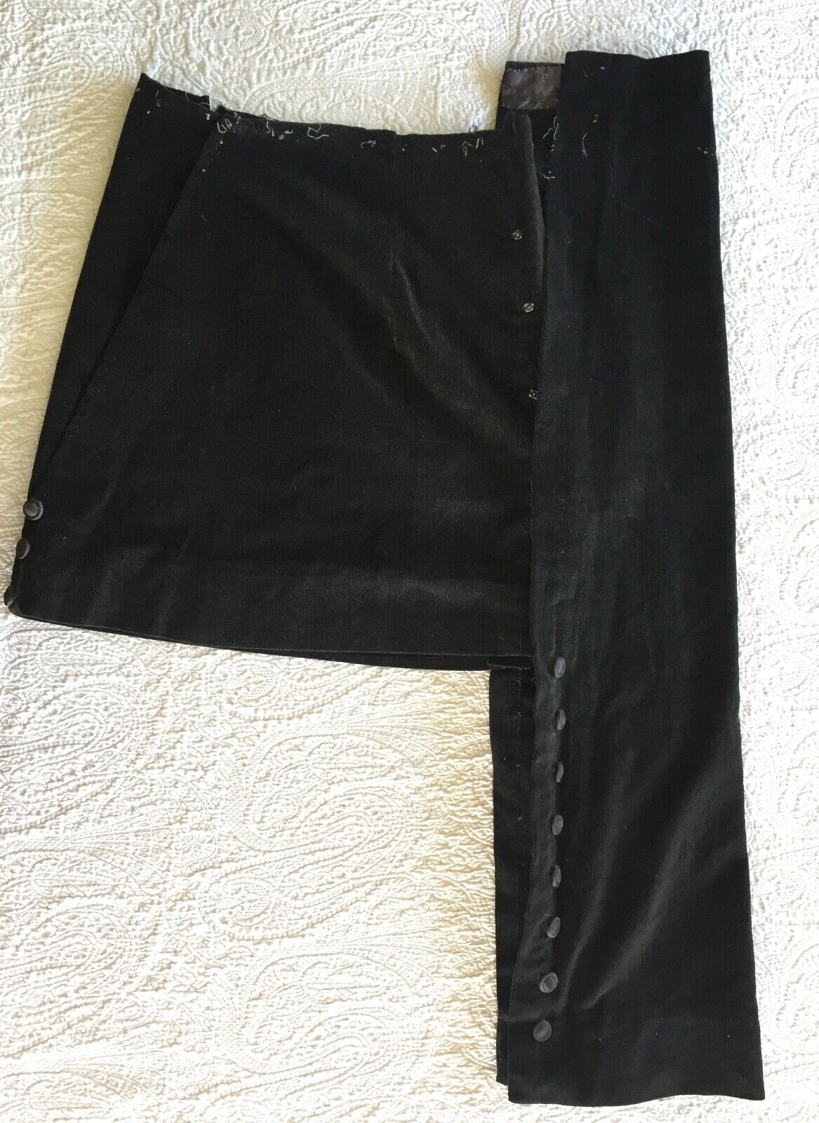 Edwardian Unfinished Dark Grey Art Deco Skirt Panel 1910s Historical Fashion M L - Fresh Stock Dated February 2026