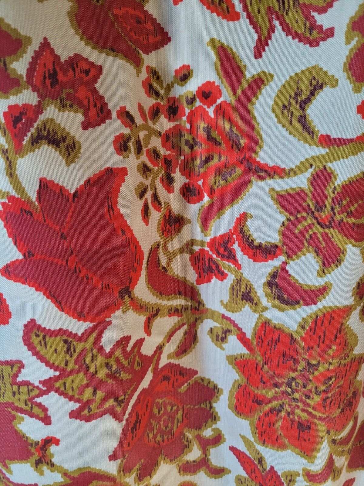 Vtg 70s Maxi Skirt S 4/6 Pleated Full Skirt with Back Slit Tapestry Look - Fresh Stock Dated March 2026