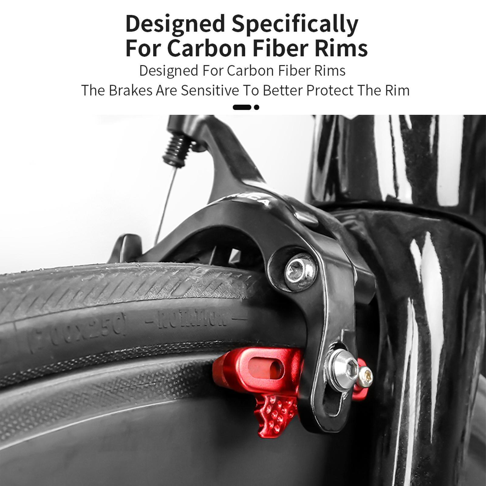 Bicycle 51.7x12MM Durable Carbon Fiber Rim Brake Block Drawer Clip Brake P 1K9B - Fresh Stock Dated February 2026
