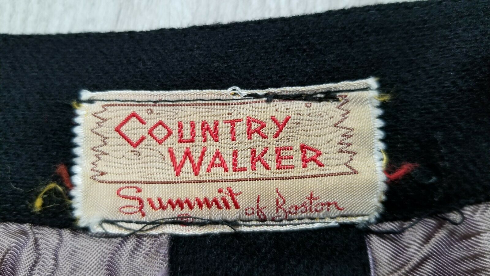Vintage COUNTRY WALKER SUMMIT OF BOSTON Black Wool SKIRT - Waist 26