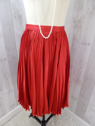 Stunning Vintage Valentino Boutique Skirt~Deep Ruby Red Accordion Pleated Small - Fresh Stock Dated February 2026
