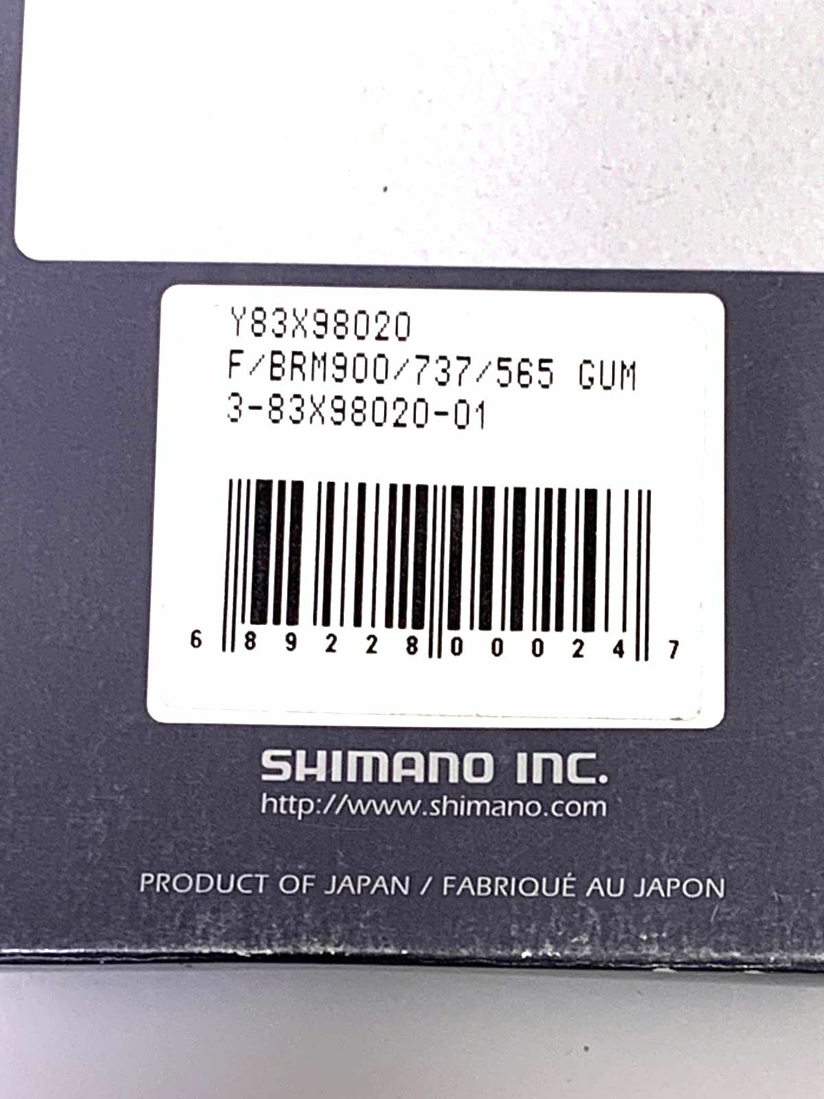 Shimano XTR  BR-M900/737/565 Gum Bike V-Brake Insert Pads New Old Stock - Fresh Stock Dated February 2026