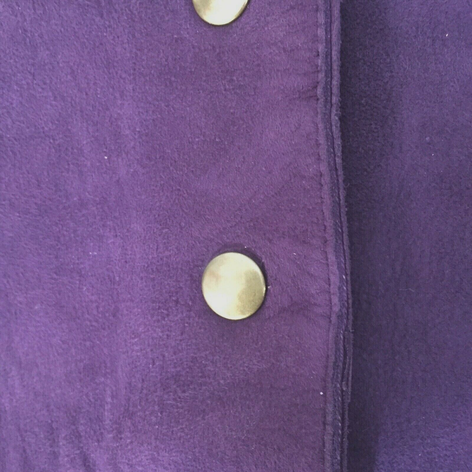 60s Suede Leather Skirt 28 Waist Purple Snap Front Unlined Hippie Super Soft - Fresh Stock Dated February 2026