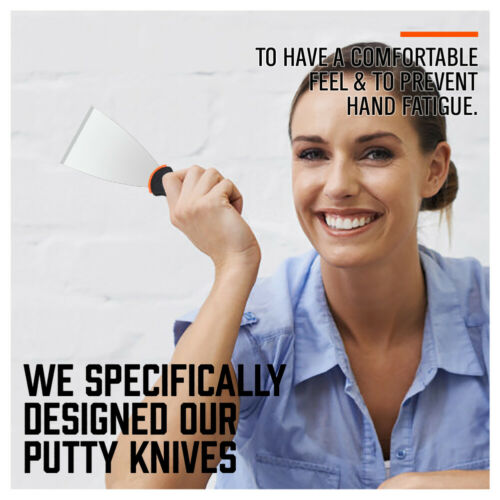 5 Putty Knife Set Stainless Steel 1.5