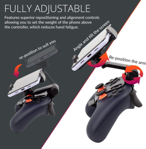 Orzly Phone Mount Clip for use with Google Stadia Controller - Fresh Stock Dated December 2025