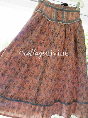 Romantic Victorian Floral Calico Gunne Sax Gunnies Vintage 1970s Prairie Skirt - Fresh Stock Dated February 2026