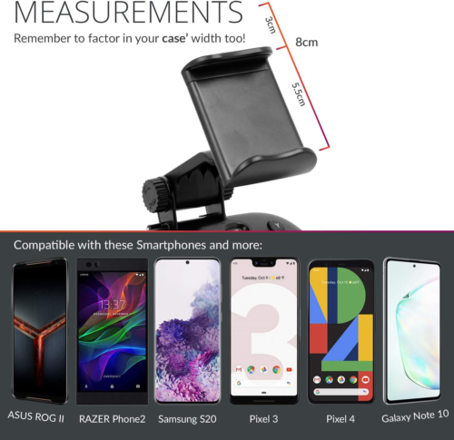 Orzly Phone Mount Clip for use with Google Stadia Controller - Fresh Stock Dated December 2025