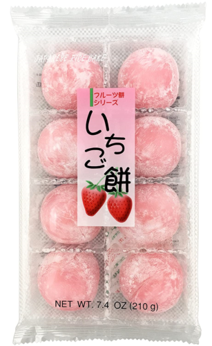 Fruits Mochi Daifuku Ichigo 7.4oz/210g - Fresh Stock Dated December 2025