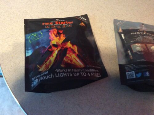 New Insta-Fire Fire Starter INS02 6 PACKS TOTAL! Fast usa shipping - Fresh Stock Dated December 2025
