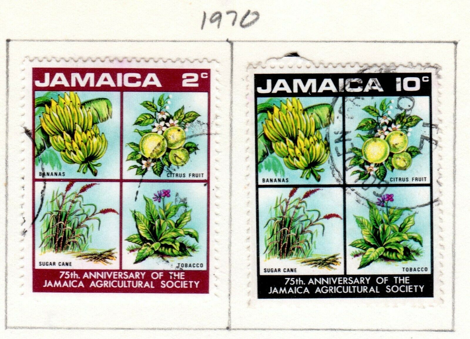 Jamaica Scott 322//342 Used on Album Page Issued 1970-1972 - Fresh Stock Dated December 2025