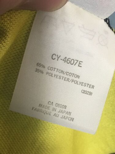 M VINTAGE 1980s DESCENTE JAPAN Cycling Jersey YELLOW Royal Blue 65% COTTON BLEND - Fresh Stock Dated December 2025