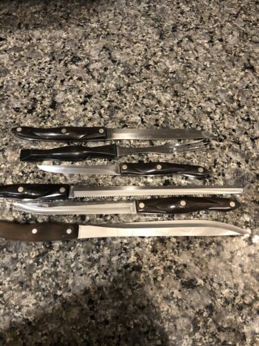 Cutco Lot of 17. Mixed Knives, Serving Forks, Spoons, Spatula.  Mixed Handles - Fresh Stock Dated December 2025