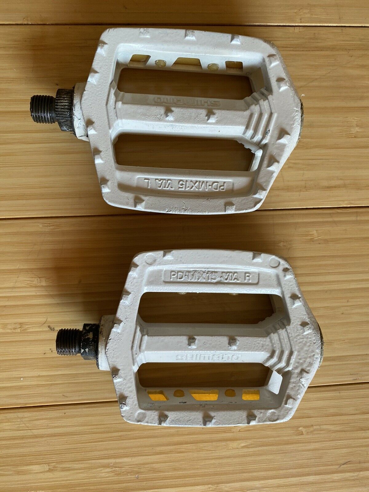 SHIMANO 1/2 PD-MX15 White Pedals OLD SCHOOL BMX For 1pc Cranks - Fresh Stock Dated December 2025