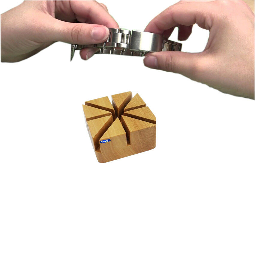 Wood Watch Band Holder For Watchstrap Band Link Remover Tool Repair Band Tool - Fresh Stock Dated February 2026