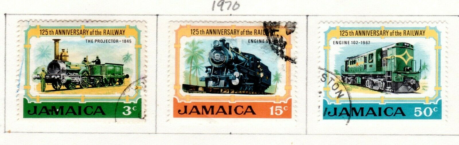 Jamaica Scott 322//342 Used on Album Page Issued 1970-1972 - Fresh Stock Dated December 2025