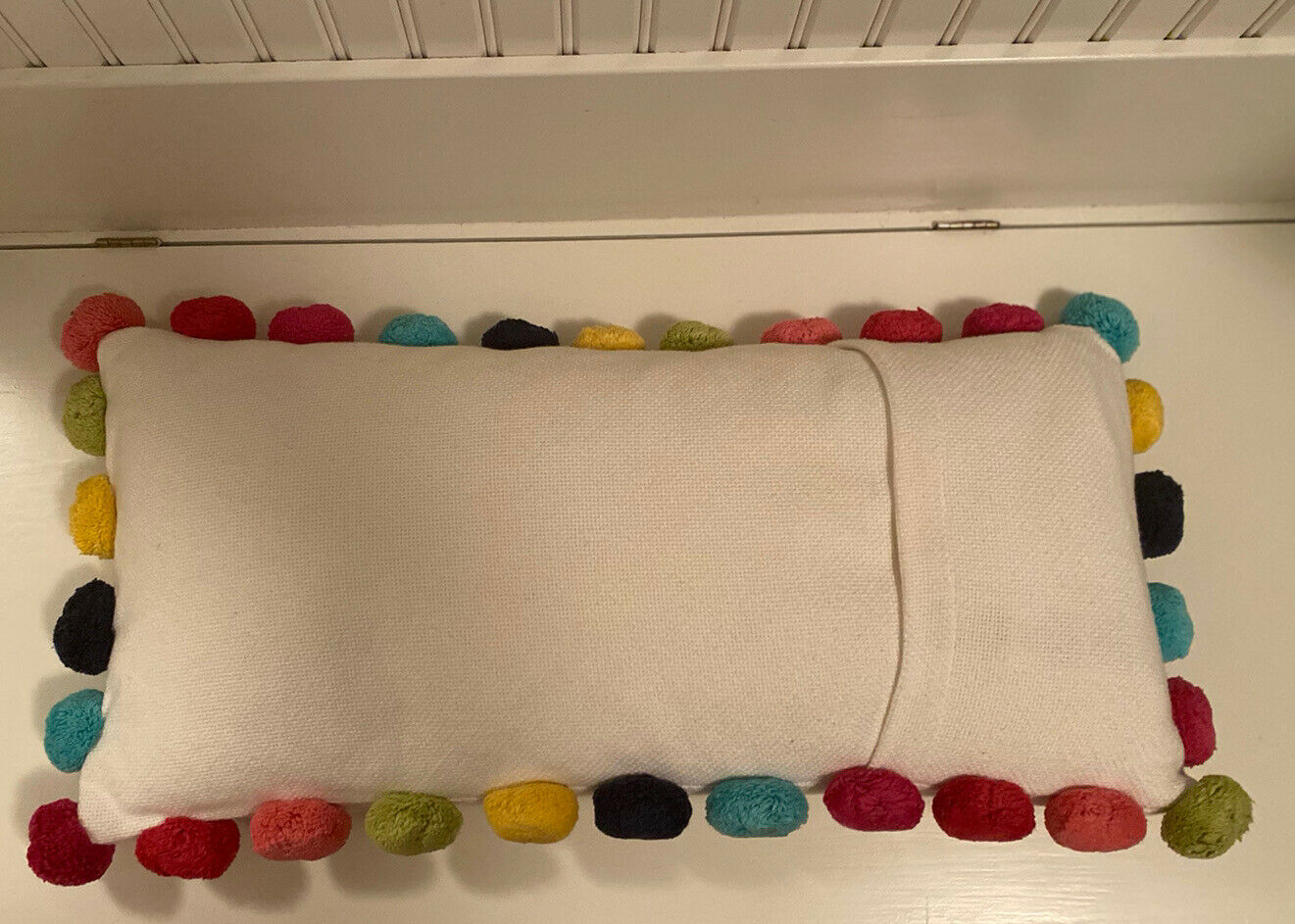 Pottery Barn Teen Pom Pom Organic Pillow Cover With Insert 12