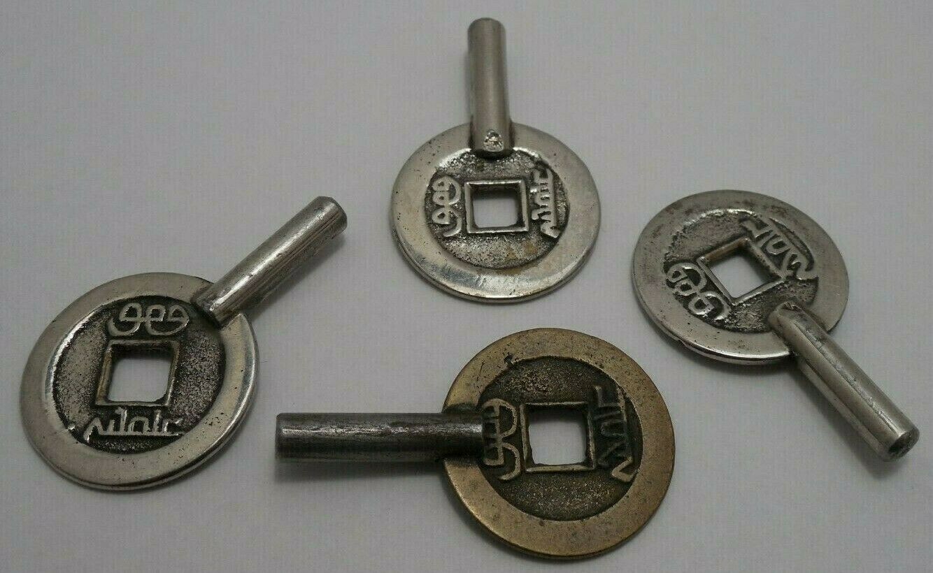 Lot of 4 - Chinese Cash Coin & Like - Made Into Key Form - Fresh Stock Dated February 2026