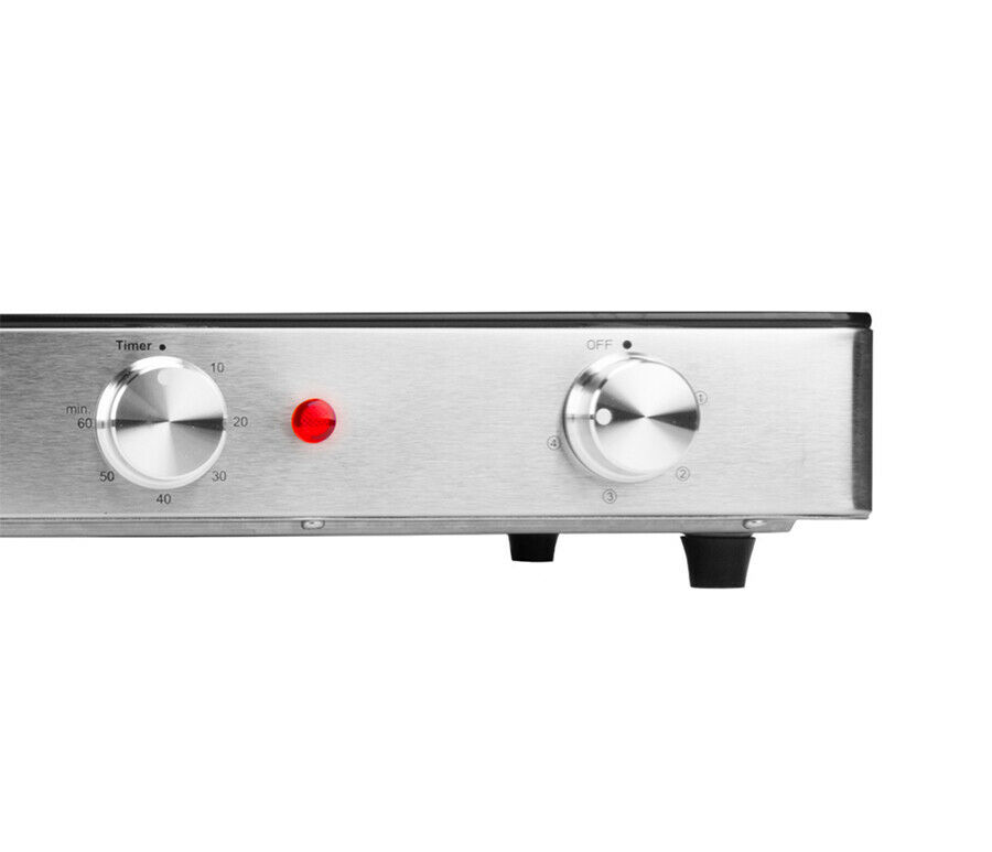 Brentwood TS-382 Double Infrared Electric Countertop Burner with Timer 120V NEW - Fresh Stock Dated December 2025