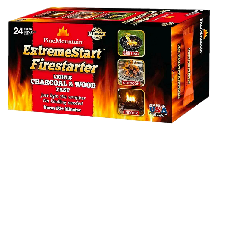 Pine Mountain ExtremeStart Wrapped Fire Starters, 24Starts Firestarter Wood Fire - Fresh Stock Dated December 2025