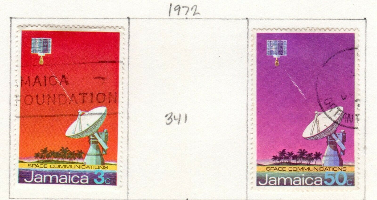 Jamaica Scott 322//342 Used on Album Page Issued 1970-1972 - Fresh Stock Dated December 2025