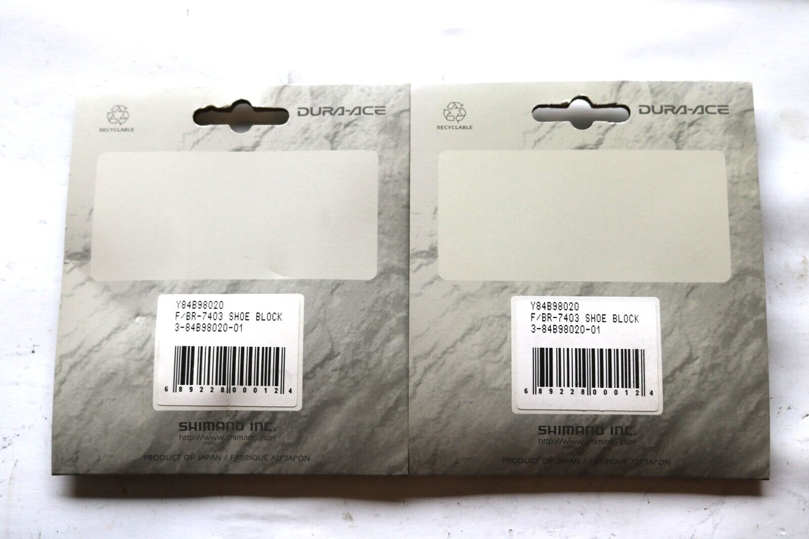 NOS 2x Pairs (4x total) Shimano Dura Ace F/BR-7400 / 7403 Vintage Brake Pads - Fresh Stock Dated February 2026