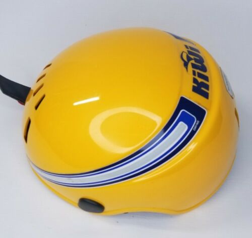 Vintage Kiwi Bike Bicycle Helmet Swiss Made Size L Yellow, with Box - Fresh Stock Dated December 2025