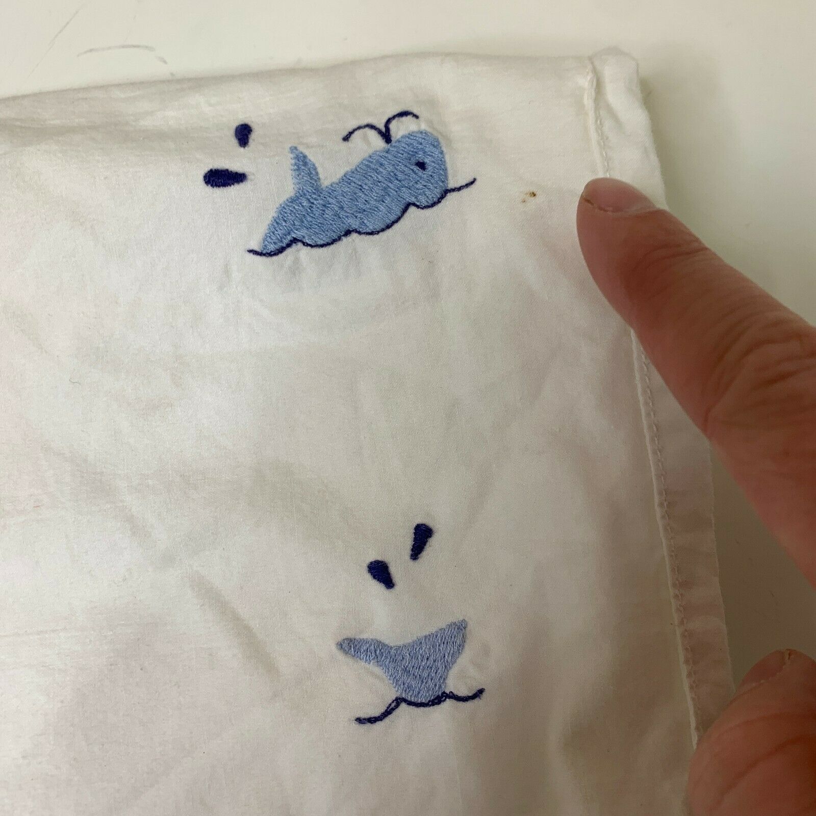 pottery barn kids pillowcase standard size made in India 100% cotton white bl - Fresh Stock Dated December 2025