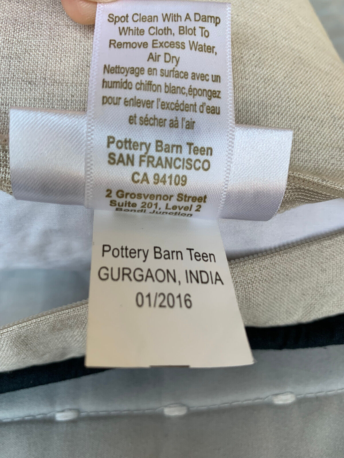 Pottery Barn Teen Emily & Meritt Beige Gold Black Leopard Linen Down Pillow - Fresh Stock Dated February 2026