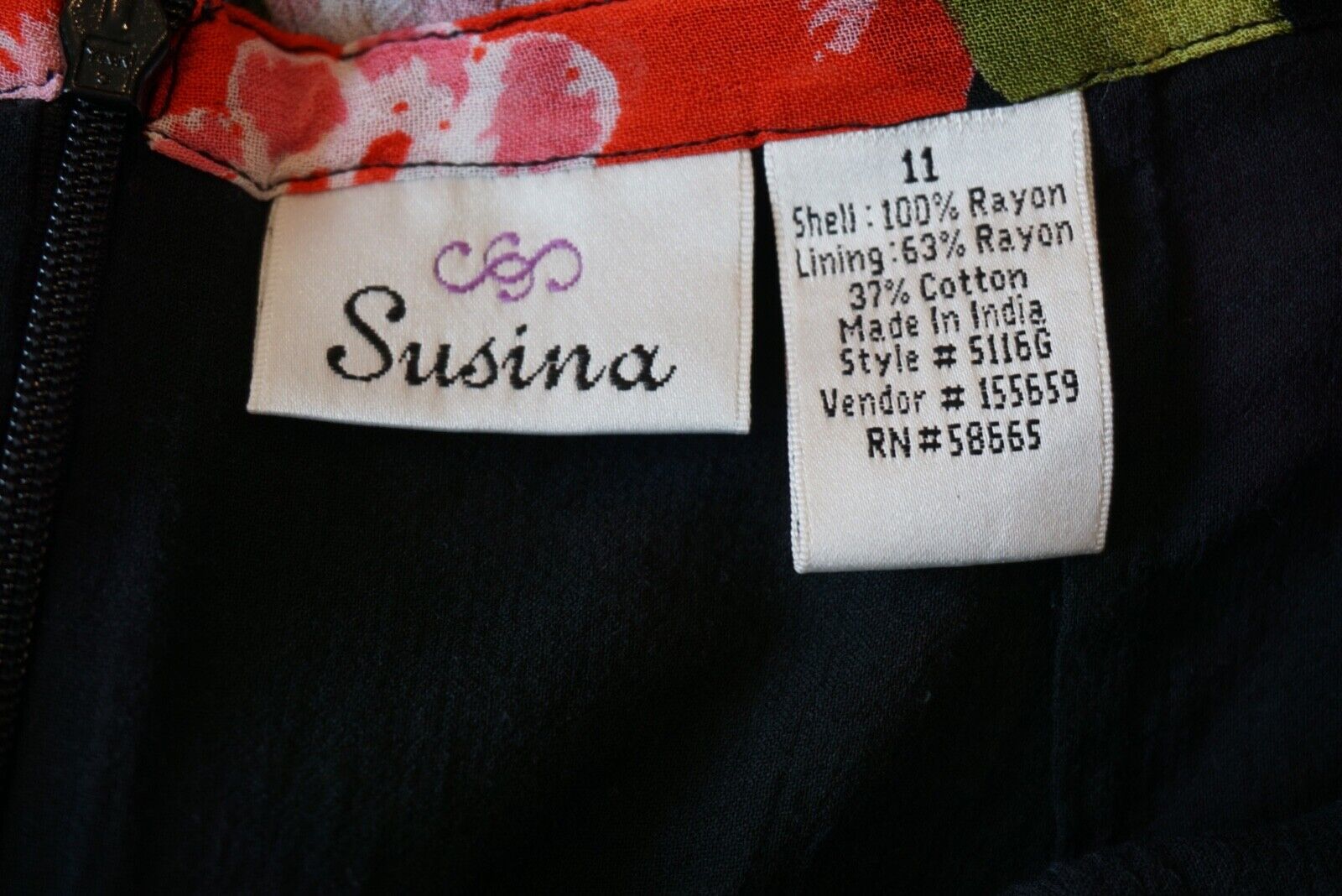 EXC! 90s Susina Crepe Rayon Layered Floral Skirt Med - Fresh Stock Dated March 2026