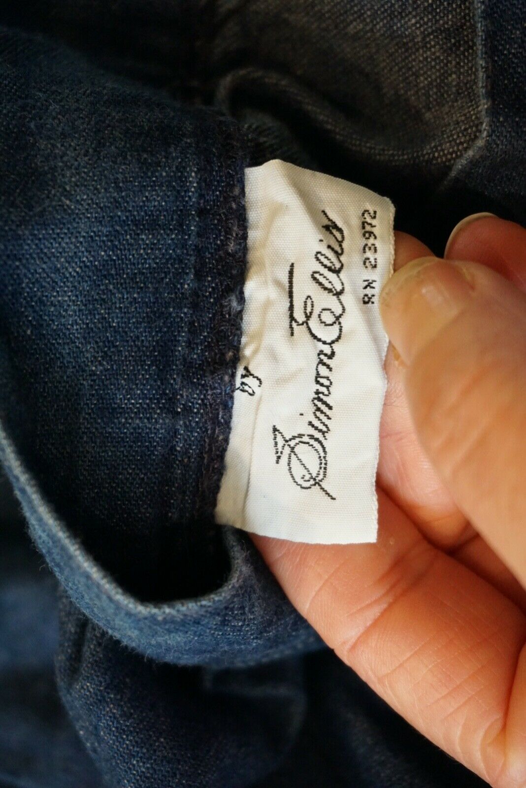 EXC! 70s Gunne Sax Era Denim Eyelet Trim Full Skirt XS - Fresh Stock Dated February 2026