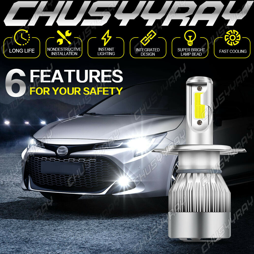 High Power HID LED Headlight H4 Bulb Lights Bulbs for Yamaha Zuma 2002-2015 - Fresh Stock Dated February 2026