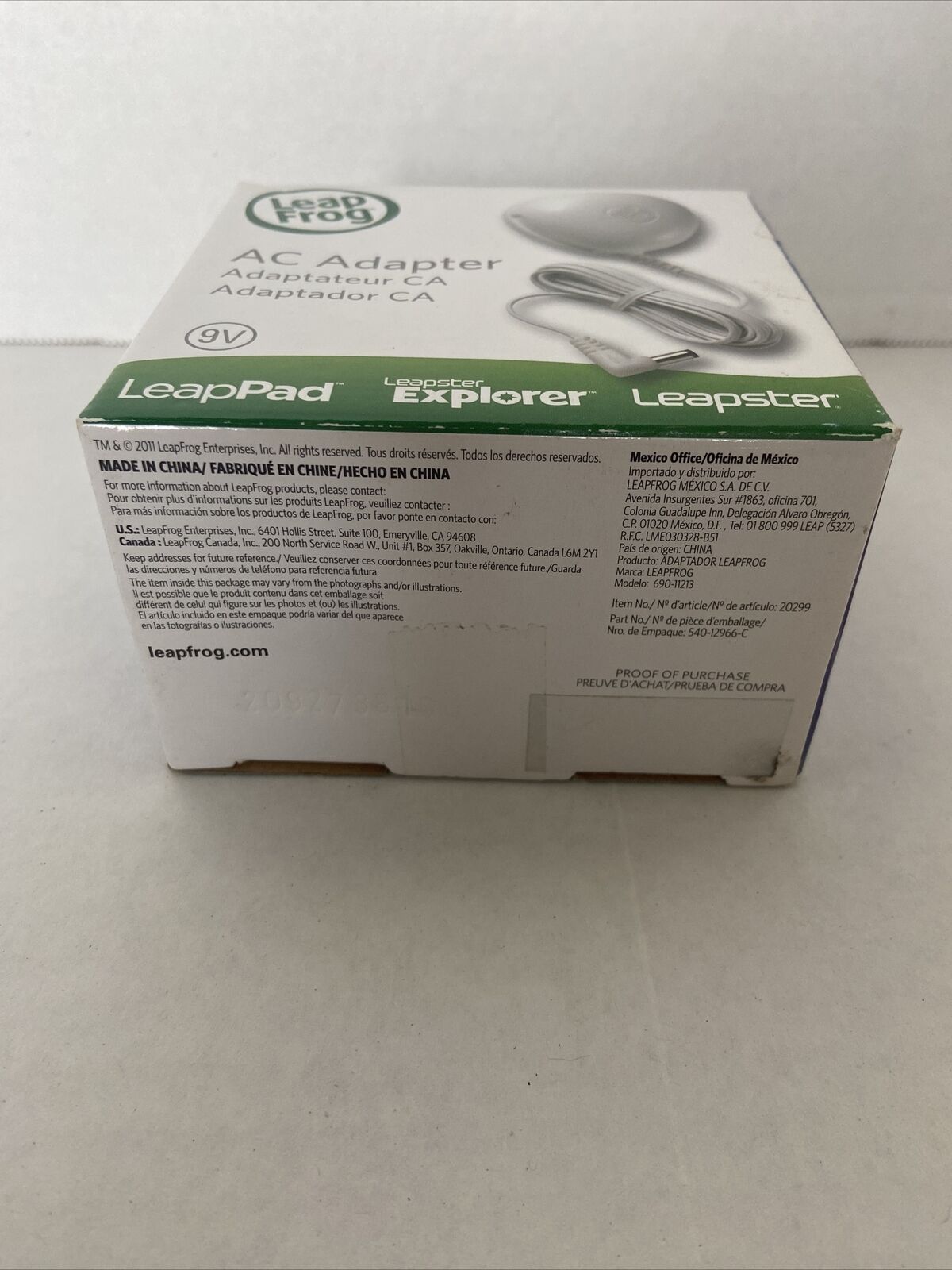 AC Adapter LEAP FROG 9V LeapPad EXPLORER Leapster New 690-11213 - Fresh Stock Dated February 2026