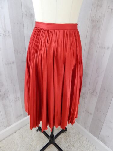 Stunning Vintage Valentino Boutique Skirt~Deep Ruby Red Accordion Pleated Small - Fresh Stock Dated February 2026