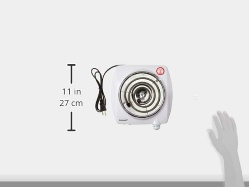 Brentwood TS-322 1000w Single Electric Burner, White - Fresh Stock Dated December 2025