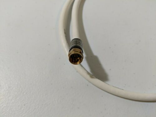 CE Tech 3ft RG6U Coaxial F Male Cable White 18AWG 75OHM For Internet Or Cable TV - Fresh Stock Dated December 2025