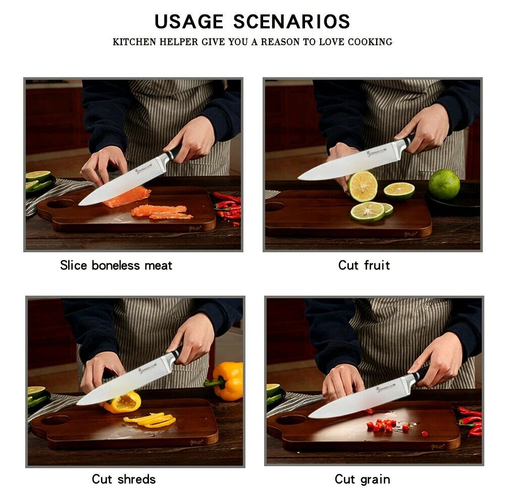Stainless Steel Knife Cooking tool 8-inch Japanese Kitchen Chef Knives WithSeath - Fresh Stock Dated December 2025