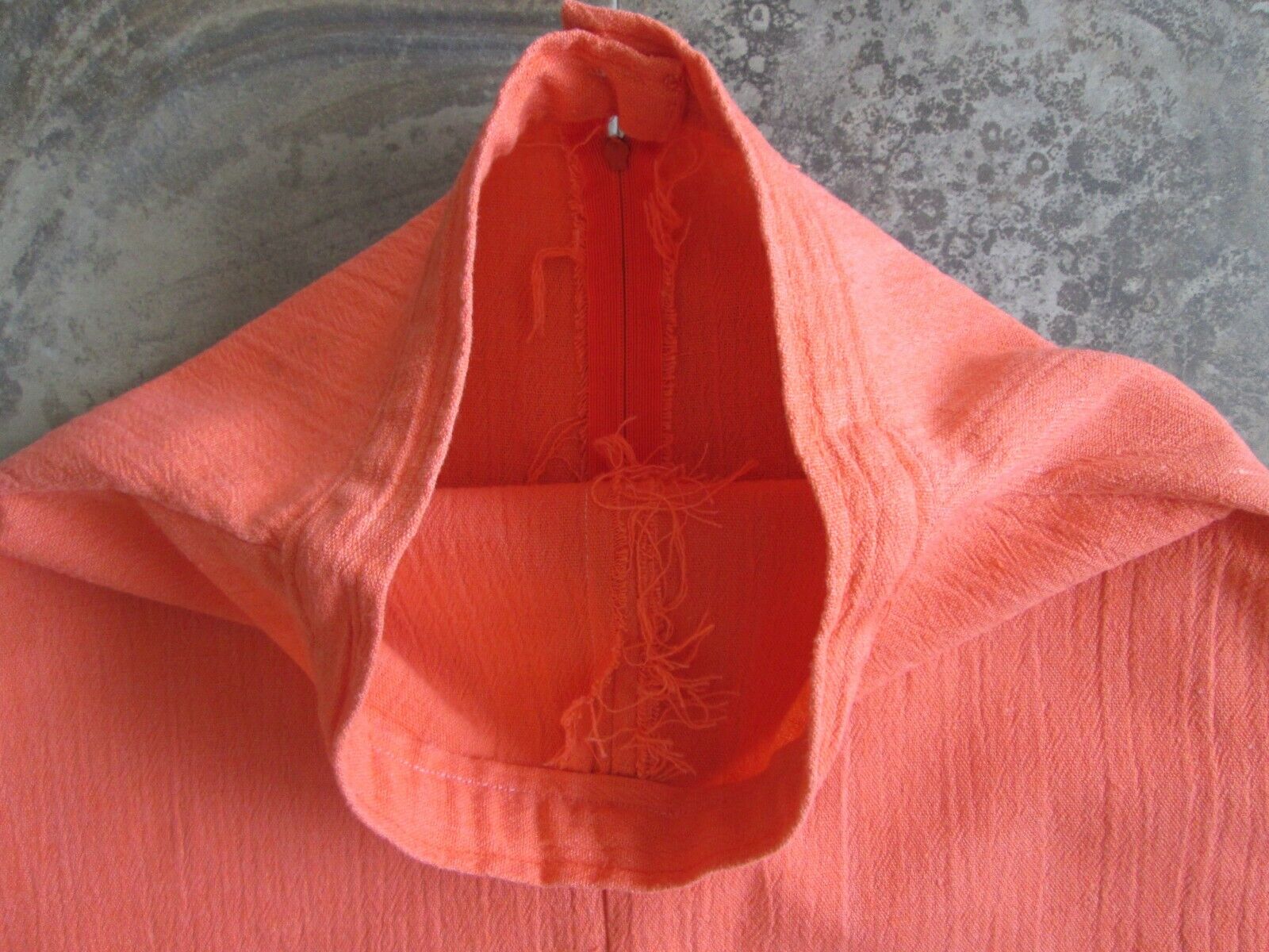 VTG Original Skirt 23 Waist Small A-Line Orange Muslin Cotton Casual Hippy Cute! - Fresh Stock Dated March 2026