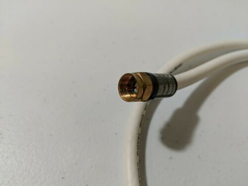 CE Tech 3ft RG6U Coaxial F Male Cable White 18AWG 75OHM For Internet Or Cable TV - Fresh Stock Dated December 2025