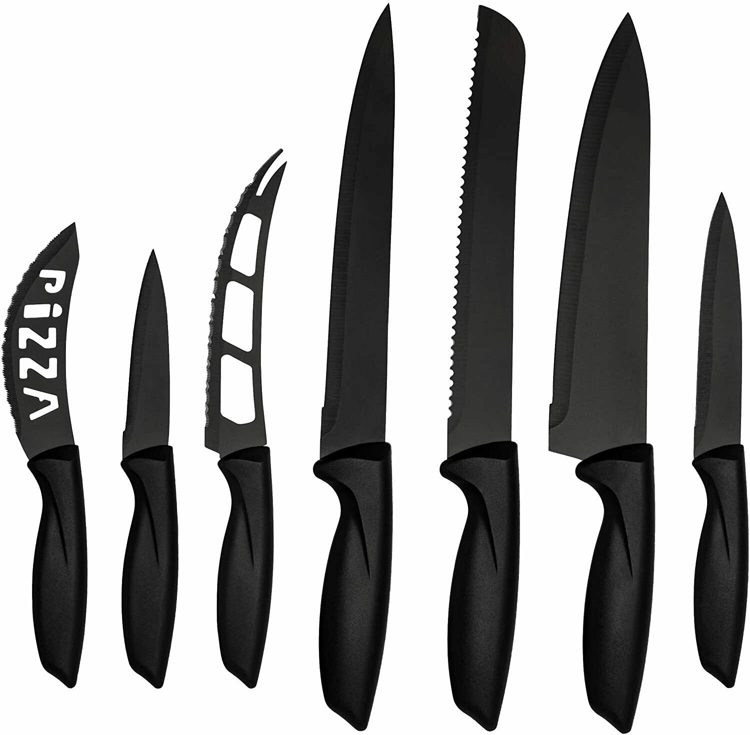 Knife Set Stainless Steel 7Pieces Professional Cutlery Pizza Kitchen Chef Knives - Fresh Stock Dated December 2025